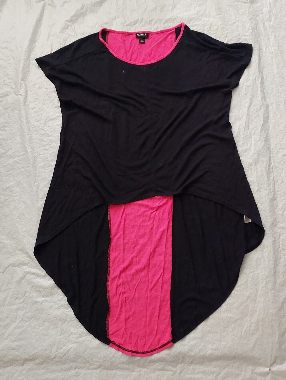 Allen B. By Allen Schwartz Black Tunic with Hot Pink Panel